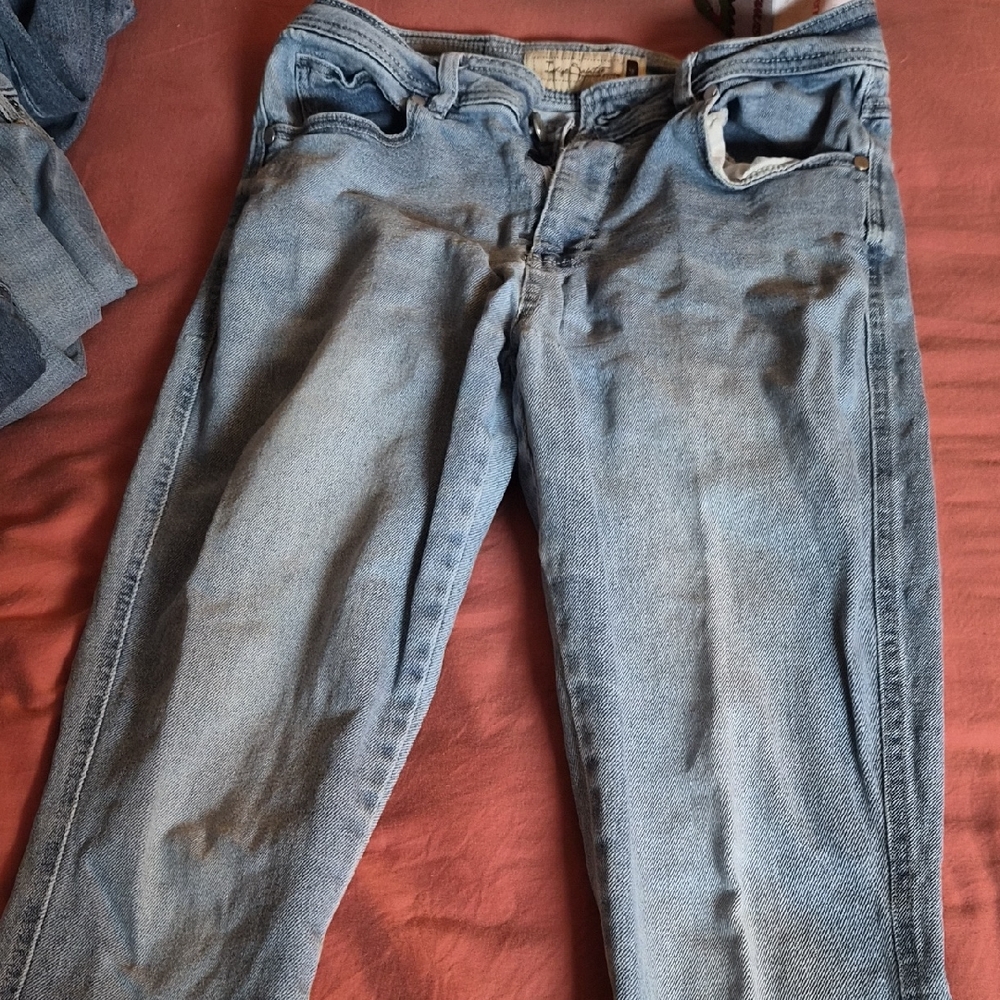 Classic Light Blue Women's Straight Leg Jeans. BeBe.
